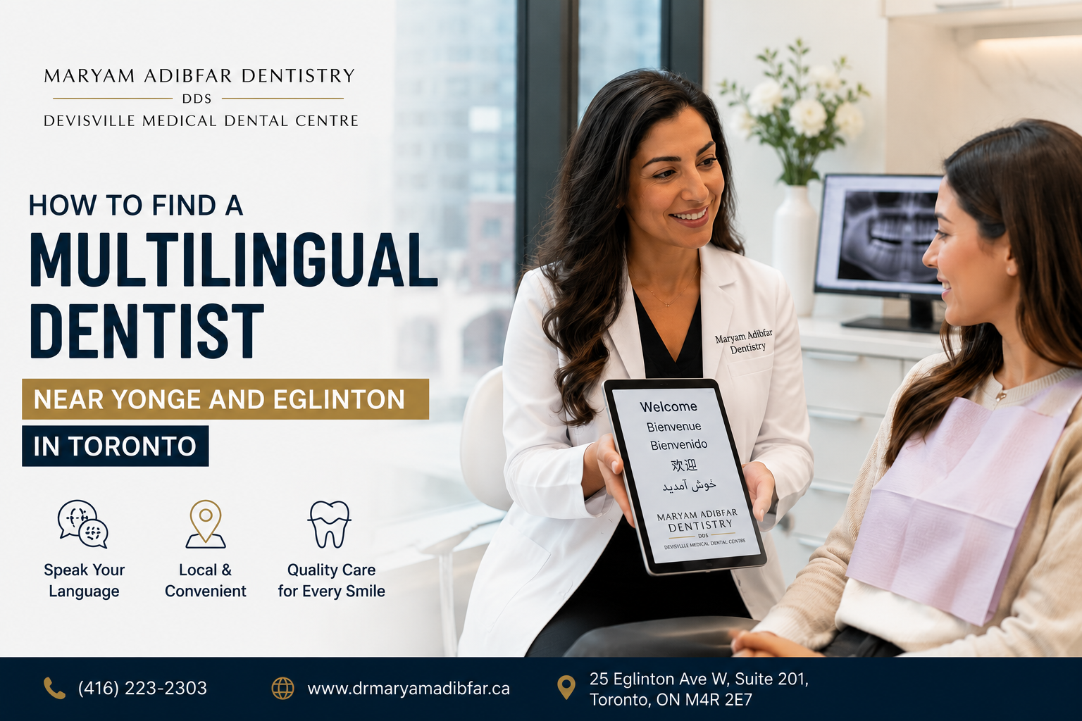 find multilingual dentist near yonge eglinton toronto
